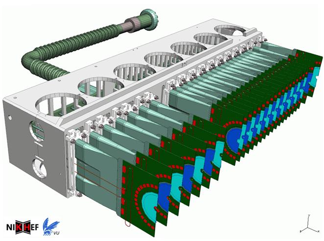Schematic of half of the VELO detector