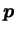 $ \boldsymbol{p}$