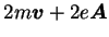 $ 2m\boldsymbol{v} + 2e\boldsymbol{A}$