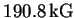 $ 190.8\ensuremath{\unskip\,\mathrm{kG}}$