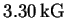 $ 3.30\ensuremath{\unskip\,\mathrm{kG}}$