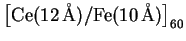 $ \left[\mathrm{Ce}(12\,\mathrm{\AA{}})/\mathrm{Fe}(10\,\mathrm{\AA{}})\right]_{60}$