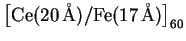 $ \left[\mathrm{Ce}(20\,\mathrm{\AA{}})/\mathrm{Fe}(17\,\mathrm{\AA{}})\right]_{60}$