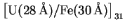 $ \left[\mathrm{U}(28\,\mathrm{\AA{}})/\mathrm{Fe}(30\,\mathrm{\AA{}})\right]_{31}$