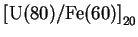 $ \left[ \mathrm{U}(80)/\mathrm{Fe}(60) \right]_{20}$